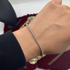 750 ホワイトゴールド　テニスブレスレット　6.8g 2.01ct 鑑別書付の画像