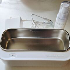 超音波洗浄機＆洗浄液 コードレス 充電式 超音波クリーナー メガネ メガネクリーナ― メガネ洗浄機 超音波 メガネ超音波洗浄機 メガネ超音波クリーナー DL-240(ホワイト)の画像