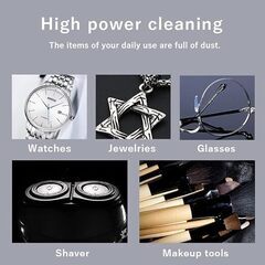 超音波洗浄機＆洗浄液 コードレス 充電式 超音波クリーナー メガネ メガネクリーナ― メガネ洗浄機 超音波 メガネ超音波洗浄機 メガネ超音波クリーナー DL-240(ホワイト)の画像