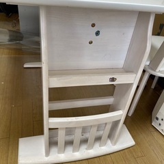 白　ホワイト　ダイニングテーブルの画像