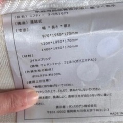 キャン待ち【本日限定】マットレス　厚い17cm タンスのゲンの画像