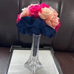 プリザーブドフラワー ブーケ 結婚式使用（ピンク系）の画像