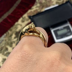 750 パンサー　トリニティリング　ダイヤ　10.8g 約11号の画像