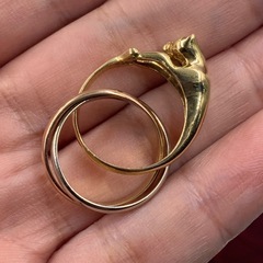 750 パンサー　トリニティリング　ダイヤ　10.8g 約11号の画像