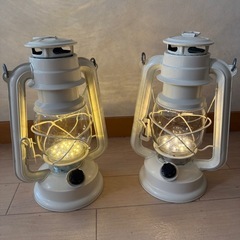 電池式レトロ風ランタン2個セットの画像