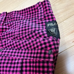 ゴルフ　ズボン　FILAピンク×黒の画像