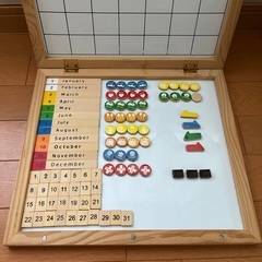 マグネット式万年カレンダー　エコ　ホワイトボード　 知育　 お子様にもの画像