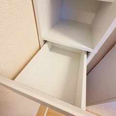 NITORI ニトリ　白　ホワイト　スリム　食器棚　キッチン棚の画像