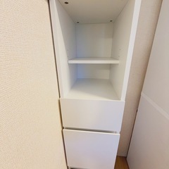 NITORI ニトリ　白　ホワイト　スリム　食器棚　キッチン棚の画像