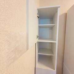 NITORI ニトリ　白　ホワイト　スリム　食器棚　キッチン棚の画像