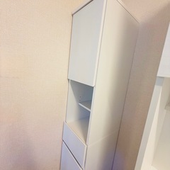 NITORI ニトリ　白　ホワイト　スリム　食器棚　キッチン棚の画像