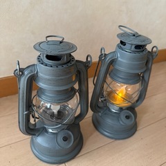 レトロ風ランタン2個セットの画像
