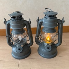 レトロ風ランタン2個セットの画像