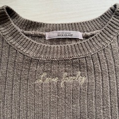 NICE CLAUP ブラウン ニットの画像