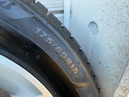 日産マーチ用スタッドレス&純正アルミ４本セット 　ホイールナット付き