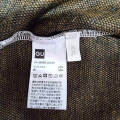 ★GU★ツイーディキャミワンピ　ブラウン　大きいサイズの画像