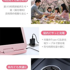 ポータブルDVDプレーヤー❣️12.5型/10.5インチType-C 急速充電の画像