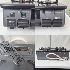 I692 🌈 2023年製の高年式♪ Paloma 都市ガステーブル 水無し片面焼きグリル ⭐ クリーニング済の画像