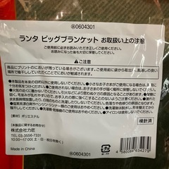 引渡し予定者有【未使用】大判チェック柄ブランケットの画像