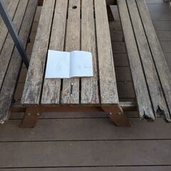 木製 ピクニックテーブル ガーデンテーブルの画像