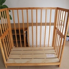 大和屋 そいねーる プラス ロング ベビーベッド＋音の鳴るモビールの画像