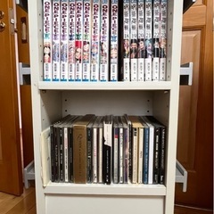 マガジン・CD等ラック（キャスター付き、二台セット）の画像