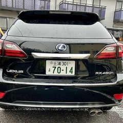 レクサス RX450h 流れるウインカー、フロントグリル、社外マフラーの画像