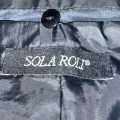 【軽くて温かい】レディーズ 女性 秋冬 SOLAROLI スタンドカラーコート（ブラック × ファー付）Fサイズ　お洒落＆あたたかい冬コートの画像