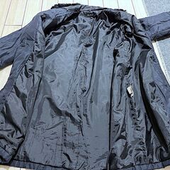 【軽くて温かい】レディーズ 女性 秋冬 SOLAROLI スタンドカラーコート（ブラック × ファー付）Fサイズ　お洒落＆あたたかい冬コートの画像