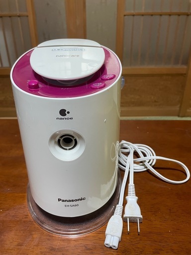 美品】Panasonic EH-SA60-N ナノイーフェイスイオンスチーマー