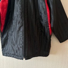 【PUMA】プーマ 中綿ジャケット（ブラック×レッド/150cm）防寒着の画像