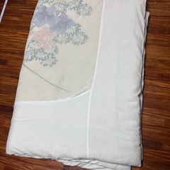 掛け布団⑨ 白　花柄　掛布団の画像