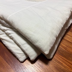 掛け布団⑨ 白　花柄　掛布団の画像