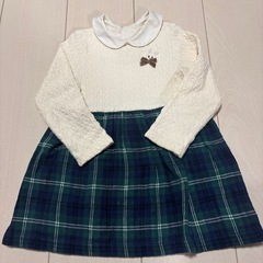 子ども服90 ミキハウス　コート　ワンピースの画像