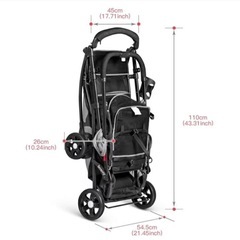 besrey 二人乗りベビーカー　縦の画像