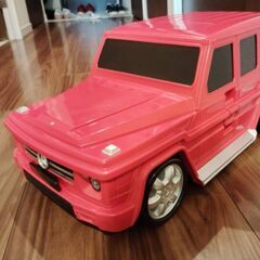 子供用　自動車型キャリーケース　赤の画像