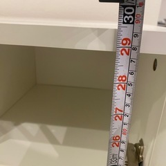 ニトリ食器棚-白色(90×90×40cm)の画像