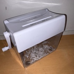 GY1231 ナカバヤシ 卓上ハンドシュレッダー  HES-H01Wの画像