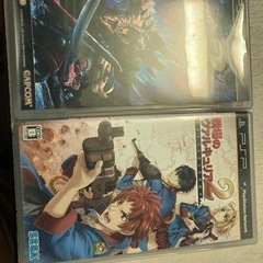 PSP1000本体とソフト2本取り引き中の画像