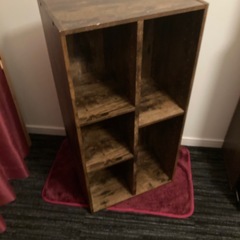 2列木目カラーボックス　used品　おまけ棚板付きの画像