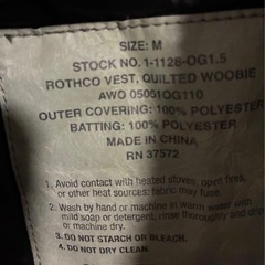 Rothco キルティングベスト M ブラック ジャーナルスタンダードレリュームの画像