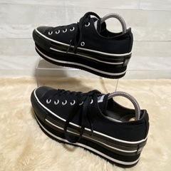 コンバース オールスター チャンキーライン 厚底 ローカット 黒 24.5cmの画像