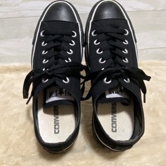 コンバース オールスター チャンキーライン 厚底 ローカット 黒 24.5cmの画像