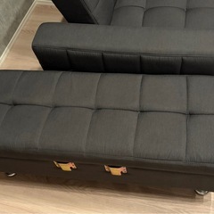 【収納付！自由に組み換え可能】L字型3人掛ソファ　デイベッド　　の画像