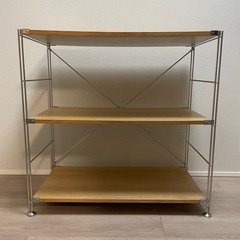 【無印良品】オーク材ステンレス棚の画像