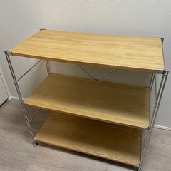 【無印良品】オーク材ステンレス棚の画像