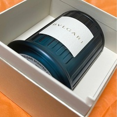 BVLGARI ブルガリ キャンドル ろうそく　ダークネイビー・オフホワイト ラウンドフォルム　新品未開封　ショッパー袋付　の画像