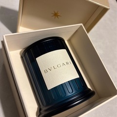 BVLGARI ブルガリ キャンドル ろうそく　ダークネイビー・オフホワイト ラウンドフォルム　新品未開封　ショッパー袋付　の画像