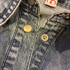 １回着用のみ❤️ANAP アナップガールMデニムシャツ　2WAY 長袖　七分袖の画像