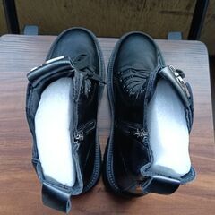 新品 22cm レディース ブーツ ブラック 厚底 シューズ ショートブーツ 識別番号:【B247-Z】の画像